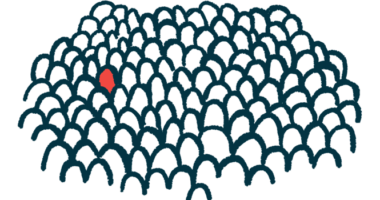 An outline of single person is highlighted among a crowd.