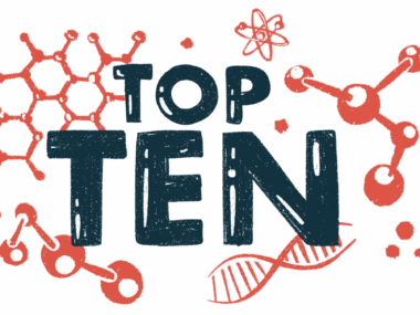The words Top Ten float atop an images of cells in this countdown illustration.