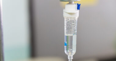 A close-up image of infusion drip