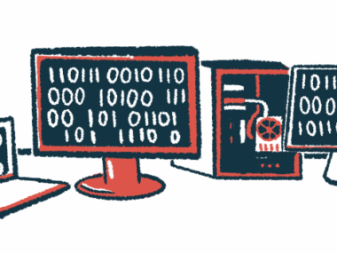 An illustration shows an array of computers.