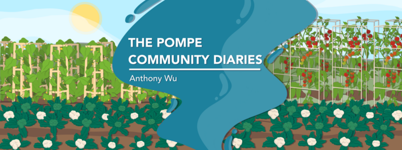 Banner image for Anthony Wu's column, "The Pompe Community Diaries"